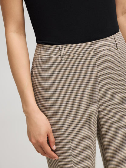 Plaid Wide-Leg Pants