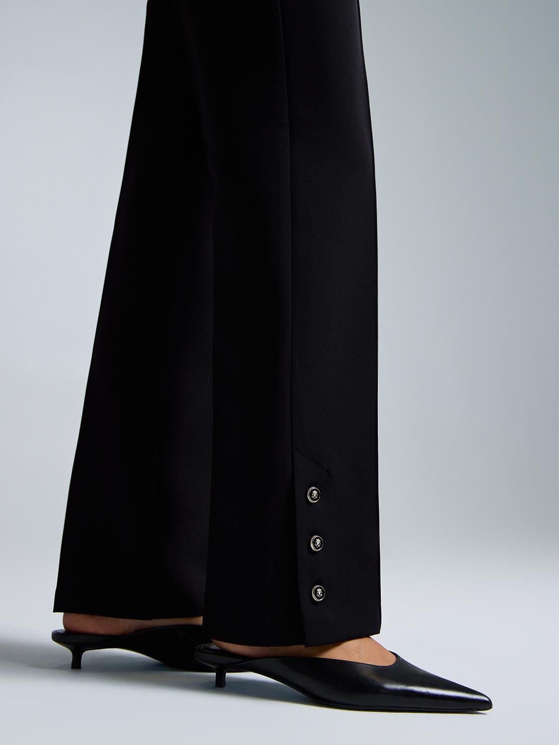 Pintuck Straight-Leg Pants