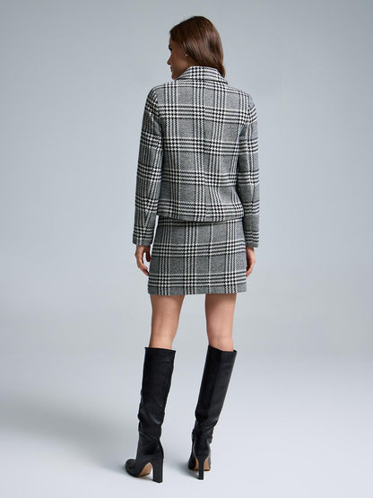 Plaid A-Line Mini Skirt