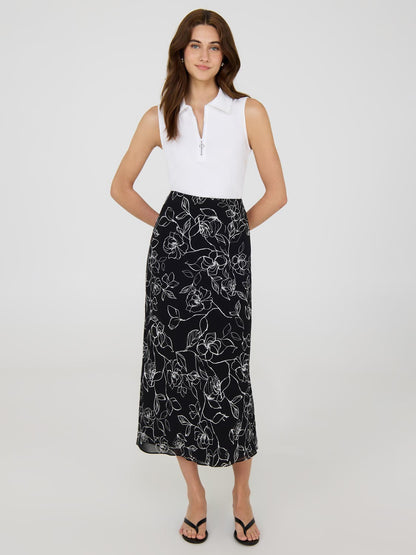 Printed Chiffon Skirt