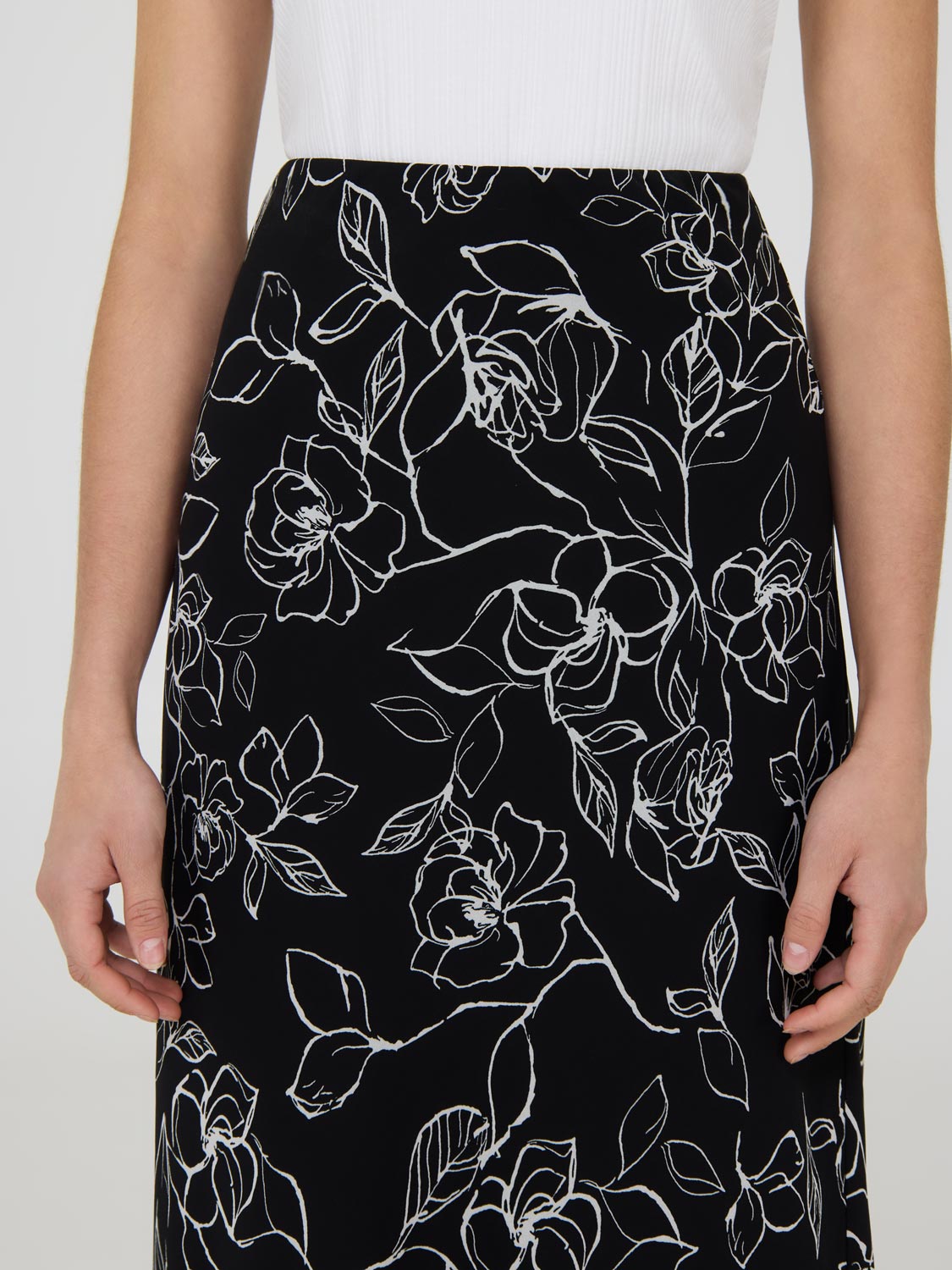 Printed Chiffon Skirt