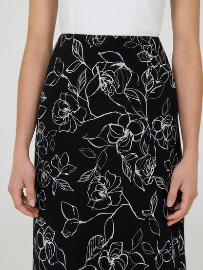 Printed Chiffon Skirt