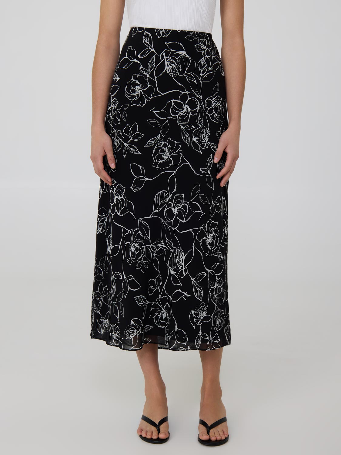 Printed Chiffon Skirt