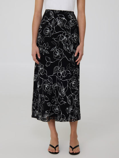 Printed Chiffon Skirt