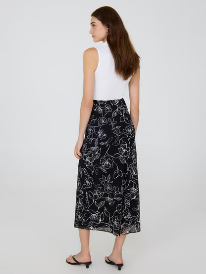 Printed Chiffon Skirt