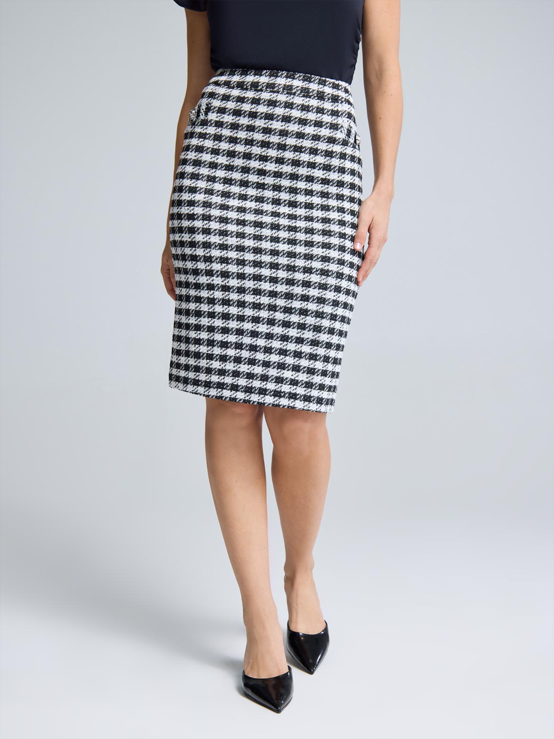 Bouclé Pencil Skirt