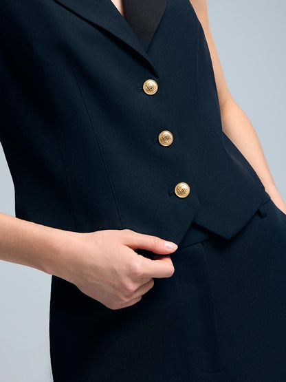 Button-Up Collared Vest