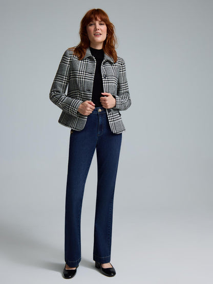 Collared Plaid Blazer