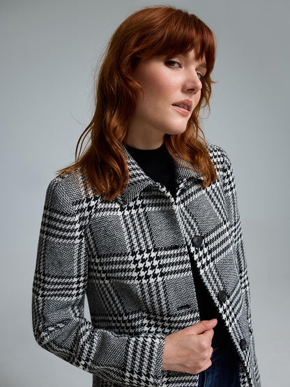 Collared Plaid Blazer