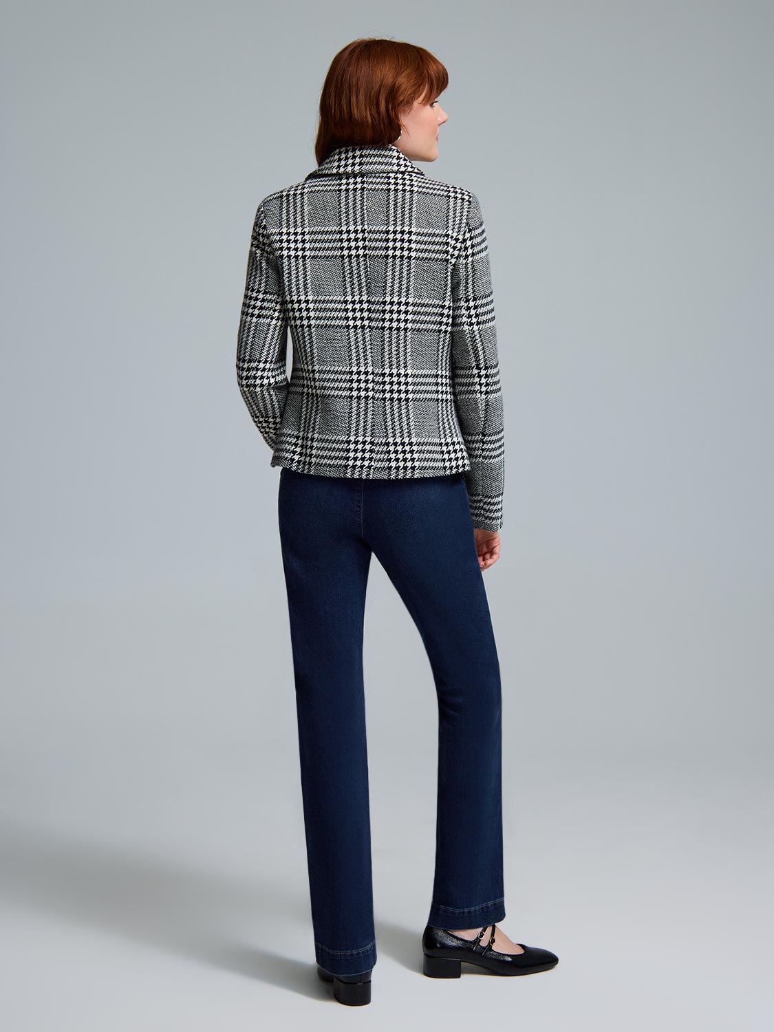 Collared Plaid Blazer