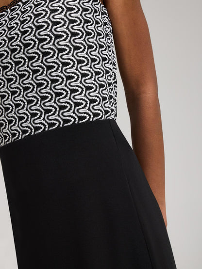 Asymmetrical Hem Midi Skirt