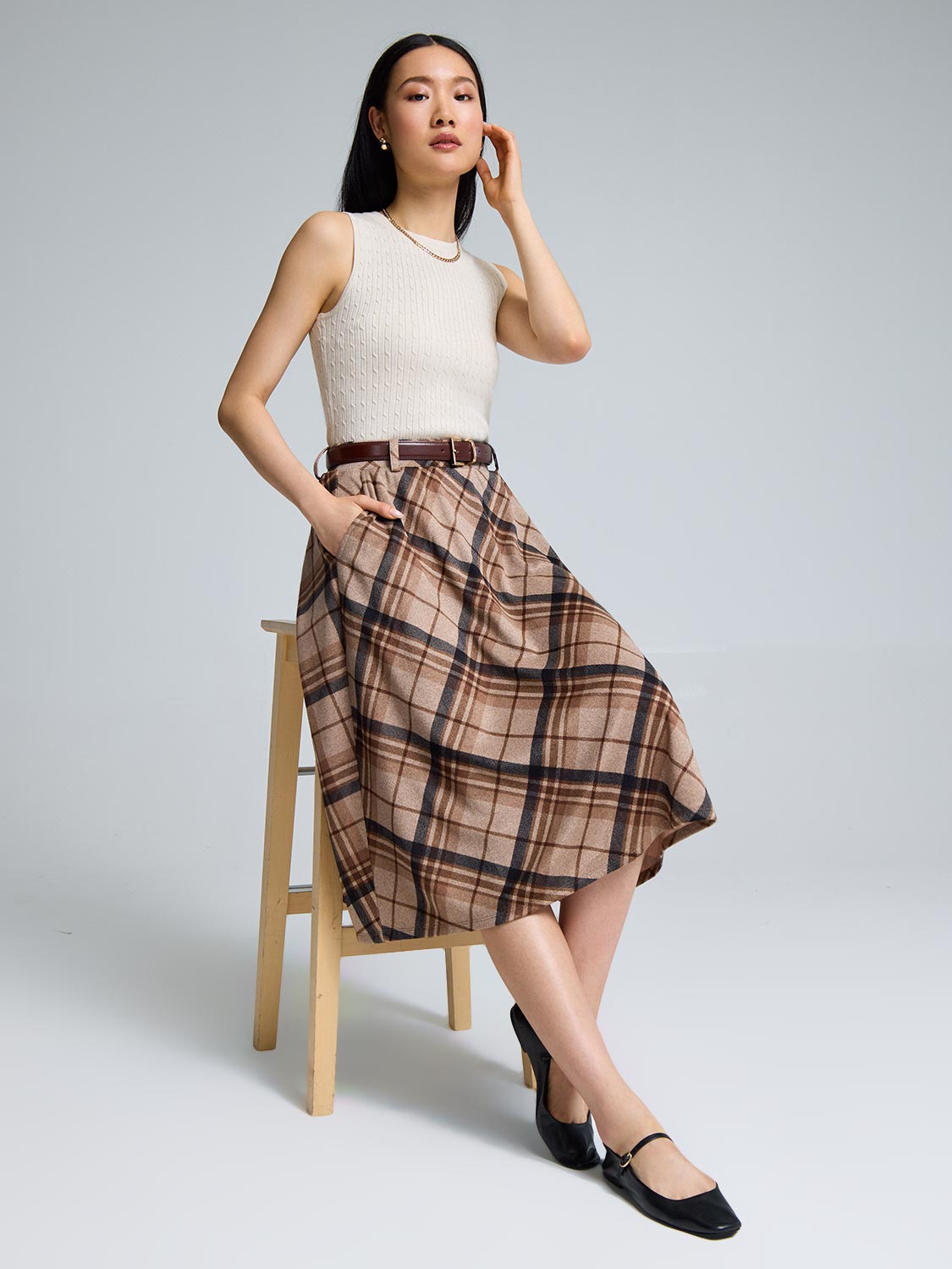Plaid Circle Skirt