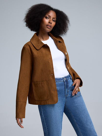 Faux Suede Jacket