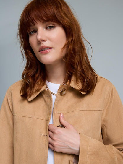 Faux Suede Jacket