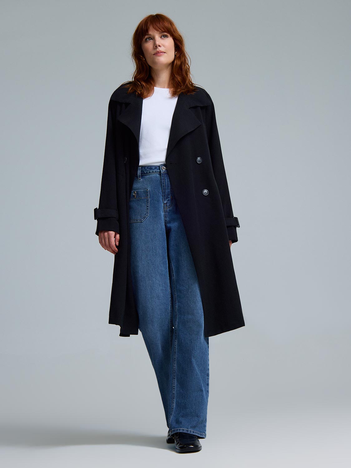 Belted Mid-Length Trench Coat