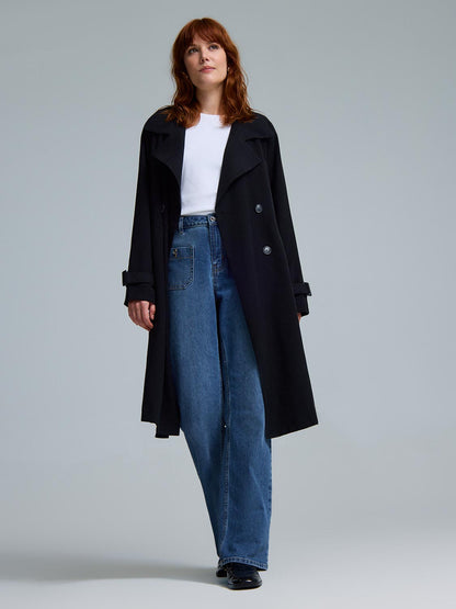 Belted Mid-Length Trench Coat