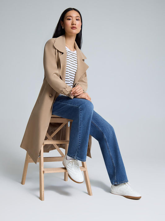 Belted Mid-Length Trench Coat