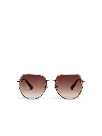 Aviator Frame Sunglasses With Gold Metal Arms