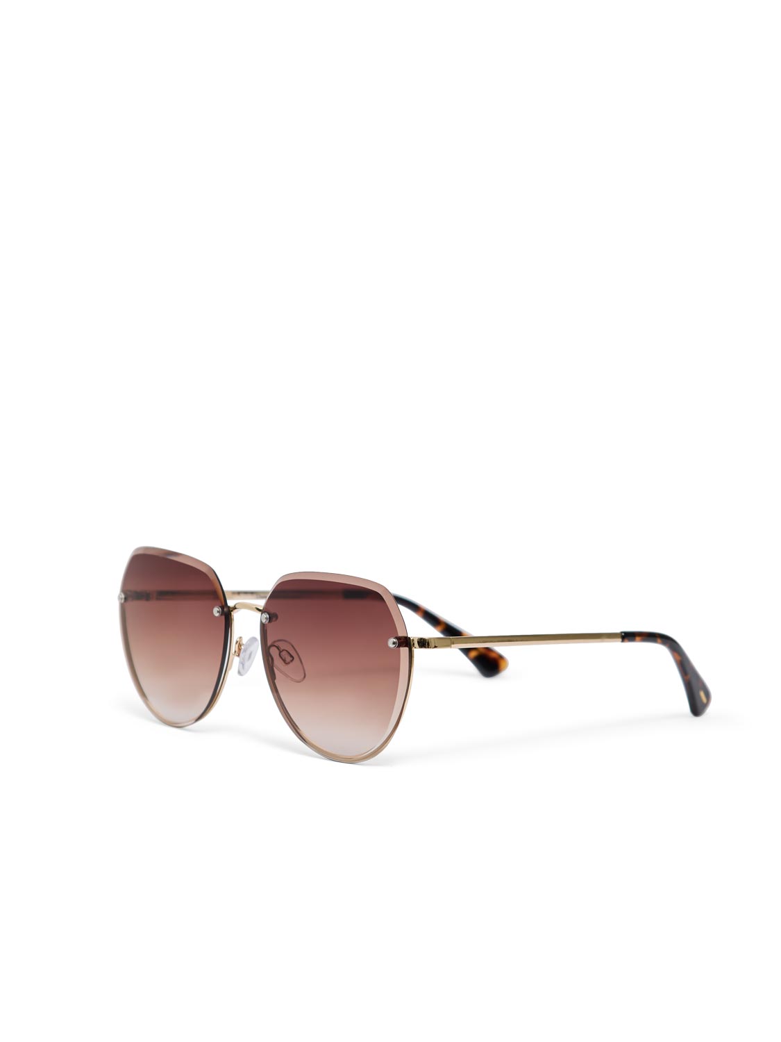 Aviator Frame Sunglasses With Gold Metal Arms