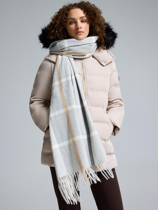 Soft Brushed Grid Scarf