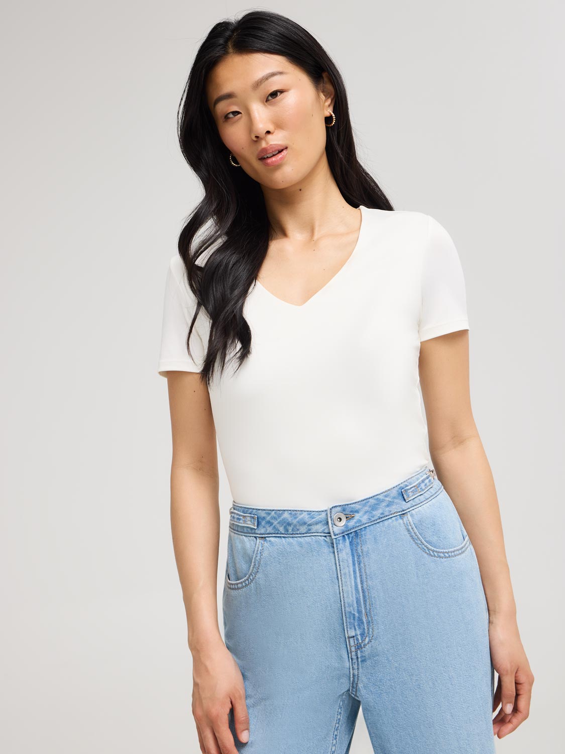 Double Layer V-Neck T-Shirt