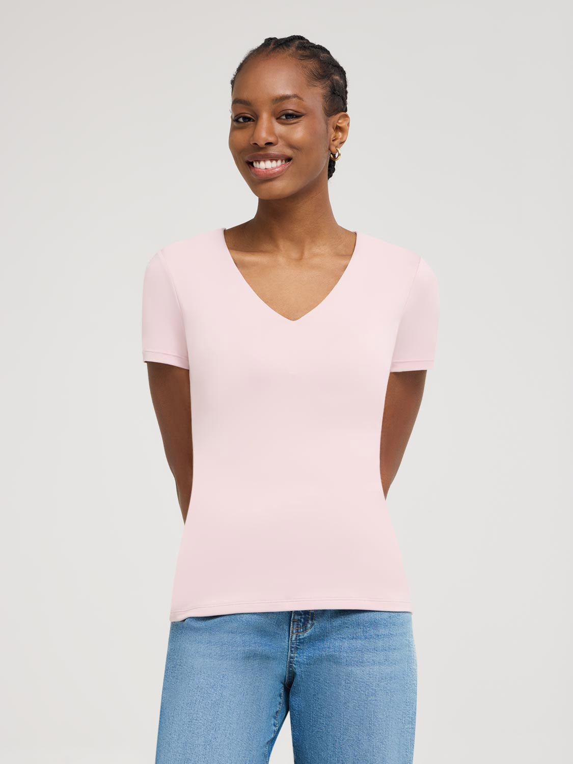 Double Layer V-Neck T-Shirt
