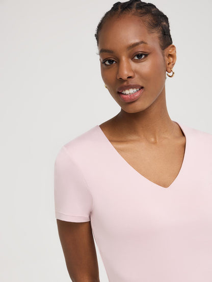 Double Layer V-Neck T-Shirt