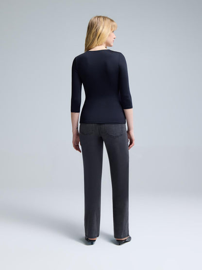 Scoop Neck 3/4 Sleeve T-Shirt