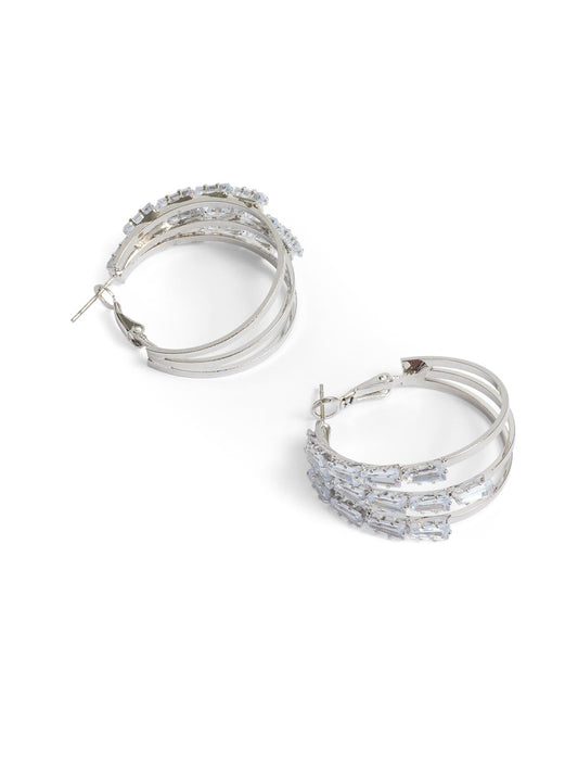 Crystal Detail Hoop Earrings