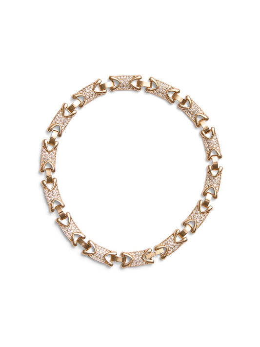 Pave Link Collar Necklace
