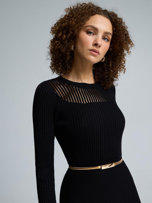 Square Buckle Stretch Metal Belt