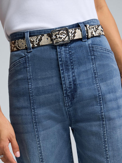 Snake Print Faux Leather Belt