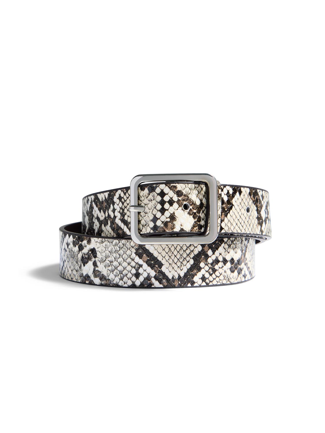 Snake Print Faux Leather Belt