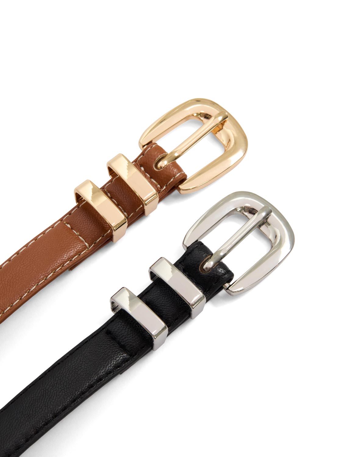 2-Pack Of Faux Leather Belts