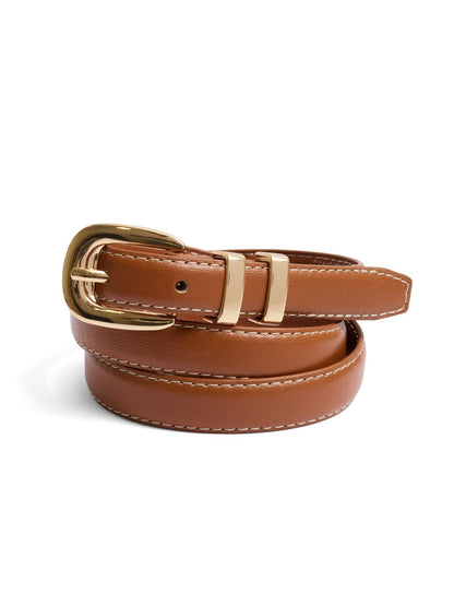 2-Pack Of Faux Leather Belts
