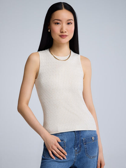 Cable Knit Sleeveless Sweater