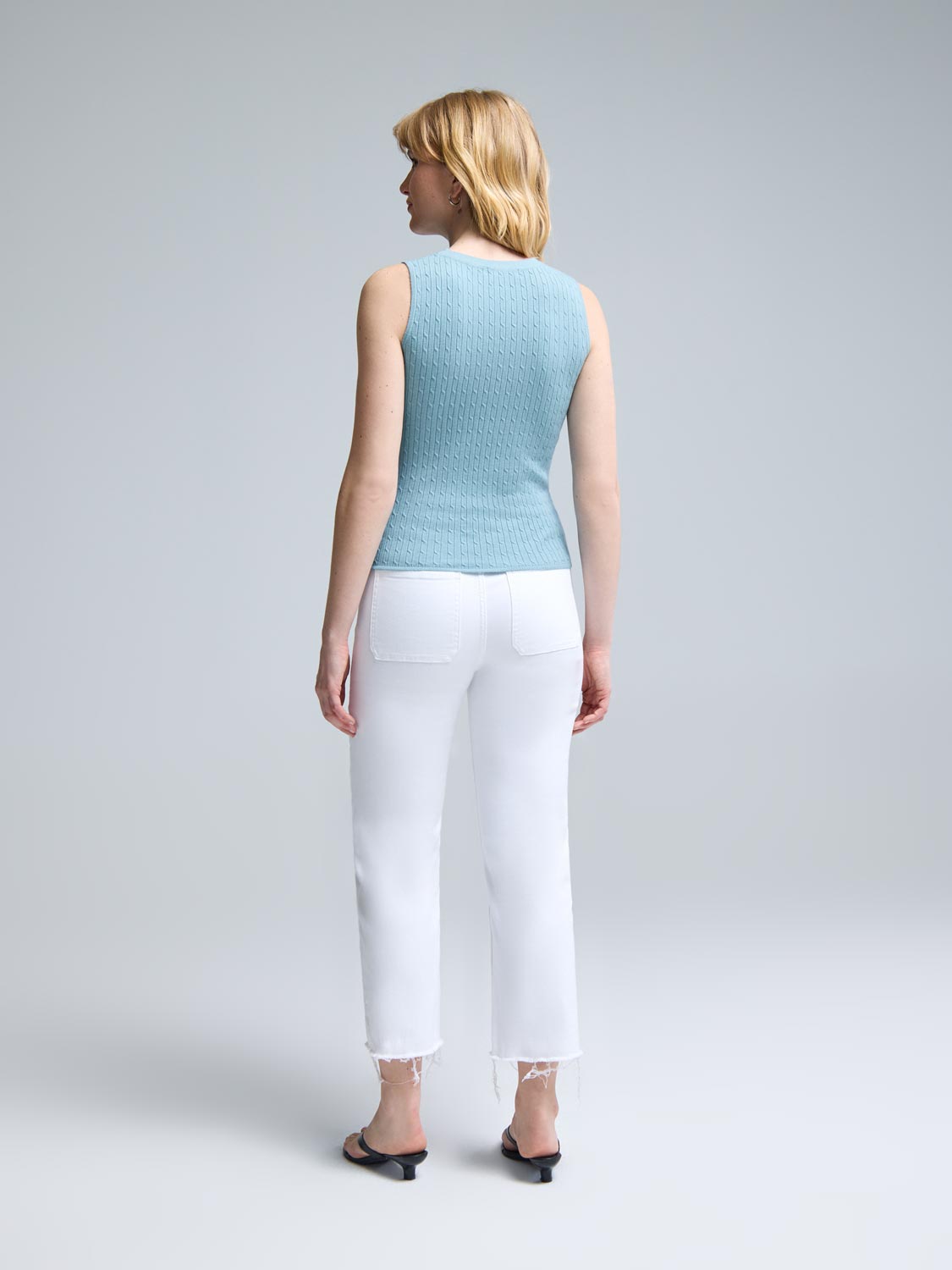 Cable Knit Sleeveless Sweater