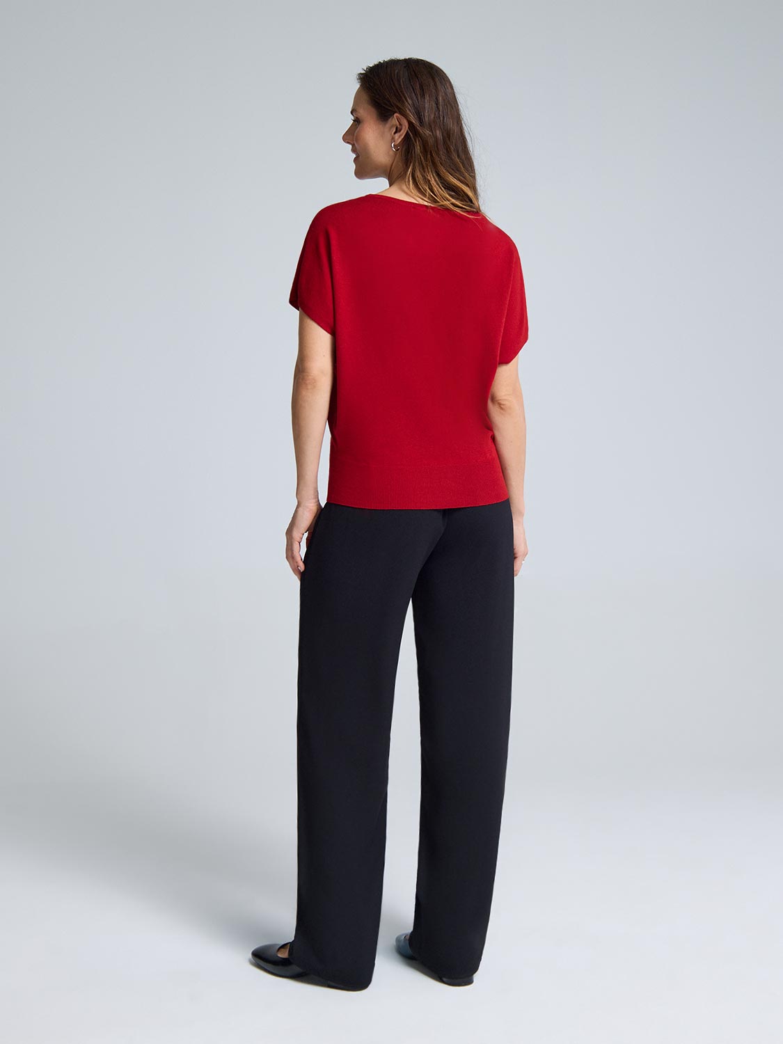 Short Sleeve Crew Neck Sweater