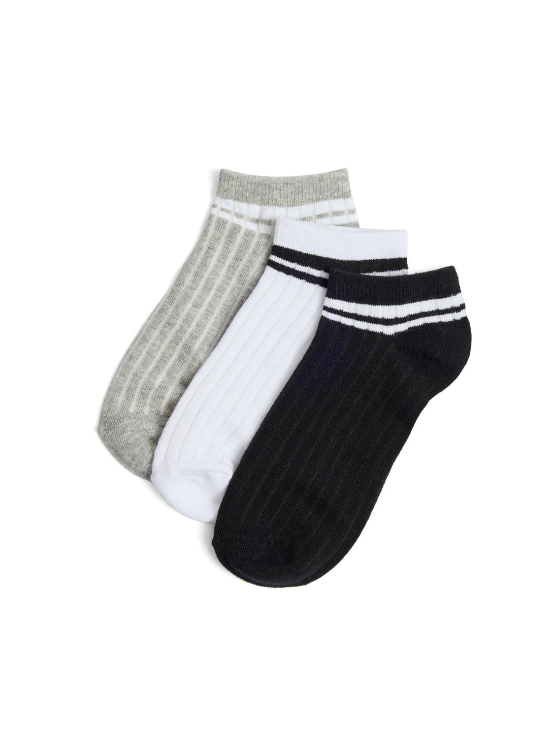 3-Pack Of Tipped Ankle Socks