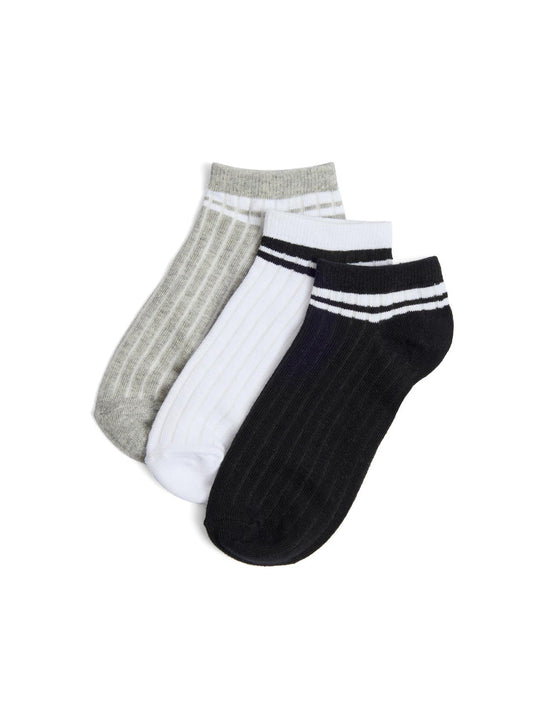 3-Pack Of Tipped Ankle Socks