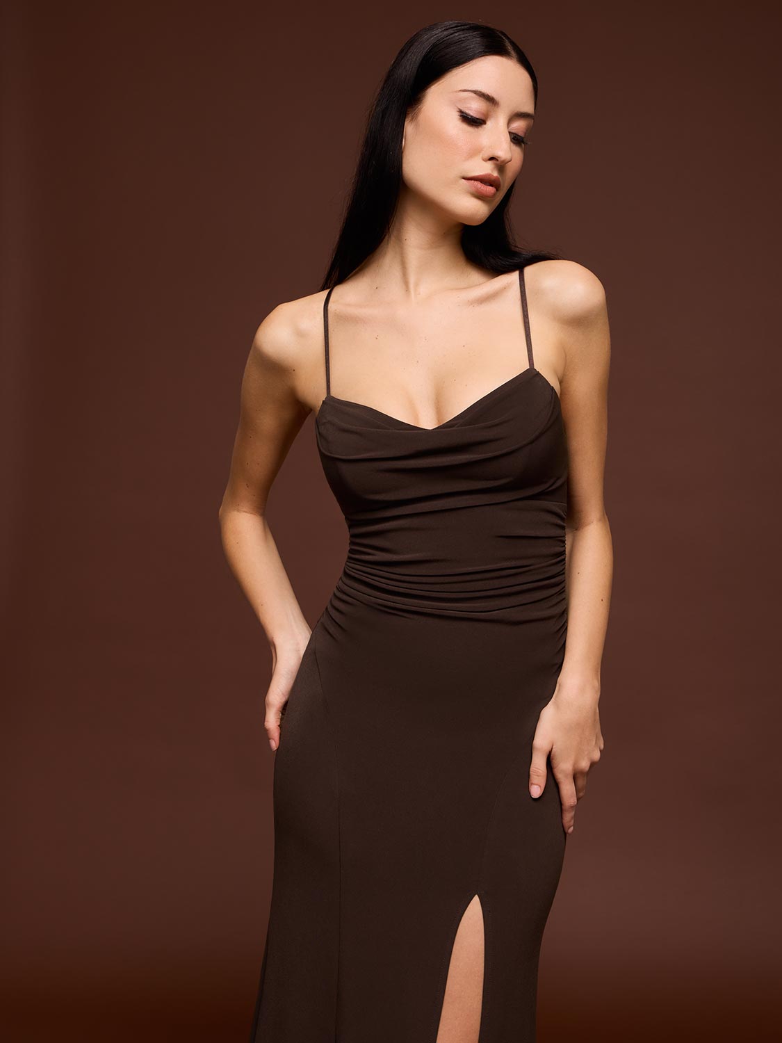 Cowl Neck Gown