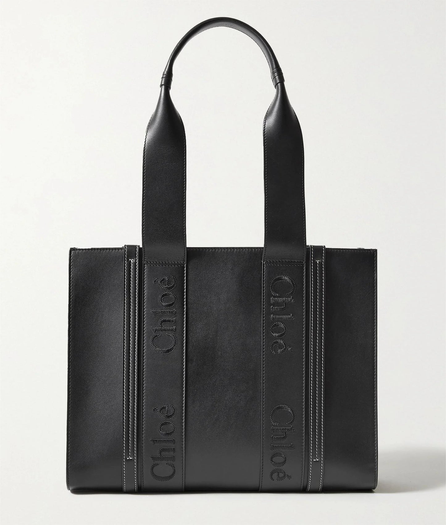 CHLO_ Woody medium embroidered leather tote