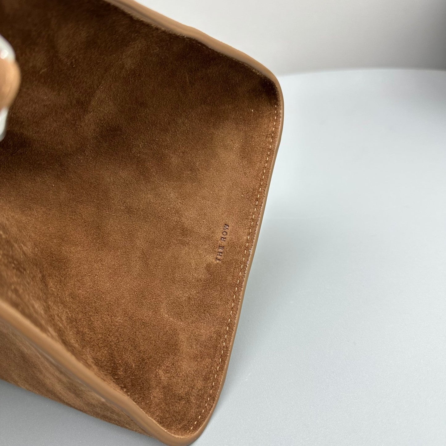 The Row Margaux 12 32cm Tote Bag In Suede