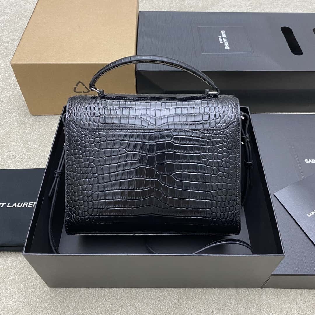 Authentic Saint Laurent CASSANDRA Top Handle Bag 578000  24_20x11cm