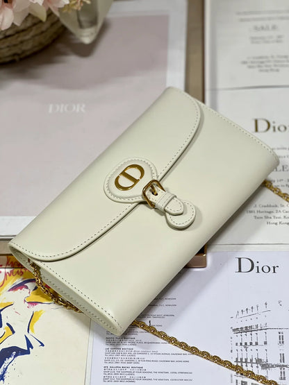 Dior Bobby Wallet on Chain East West White - 21.5_12_4cm