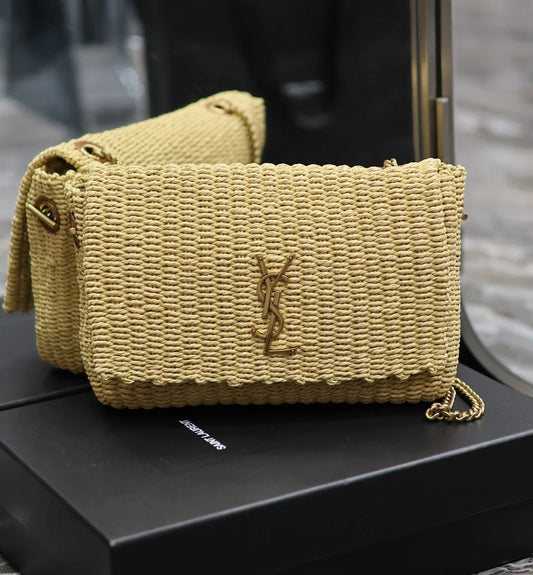 YSL Kate In Raffia - 28.5_20_6cm