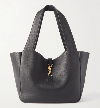 SAINT LAURENT Le 5 _ 7 textured-leather tote