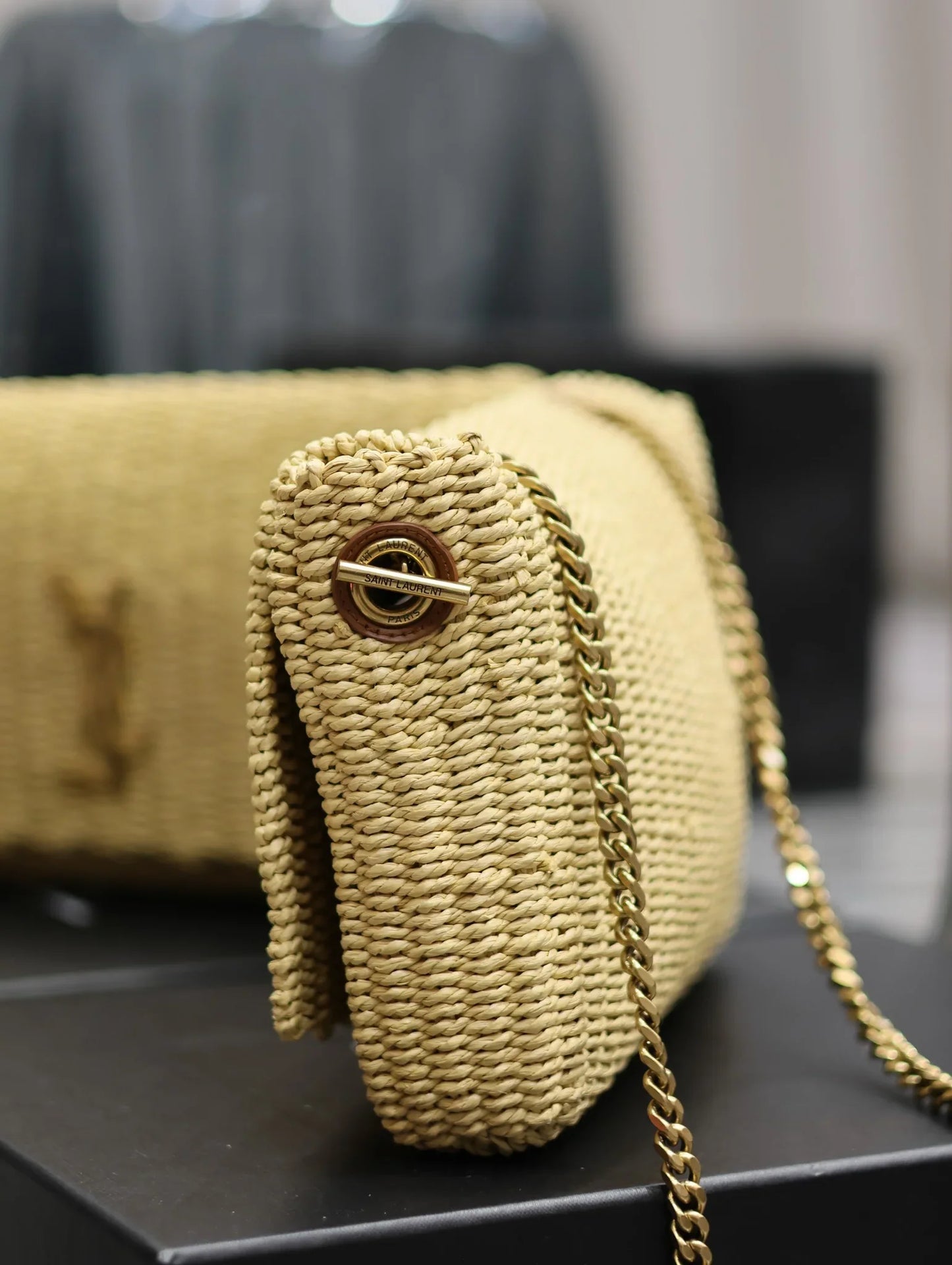 YSL Kate In Raffia - 28.5_20_6cm