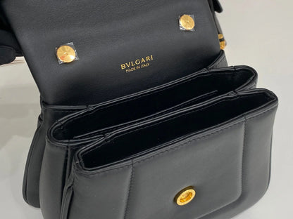 Bvlgari Serpenti Reverse Top Handle Black Bag - 22.5 X 15 X 7cm