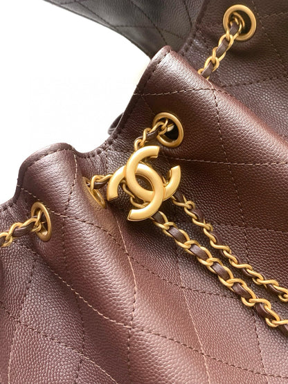 CC 25C Hobo Bag Chocolate Brown Grained Calfskin